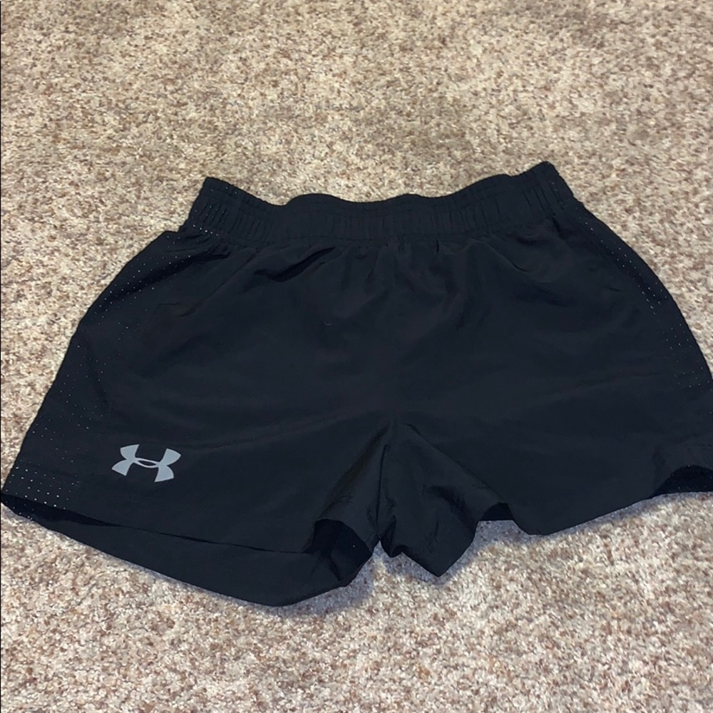 Kids black Under Armour shorts